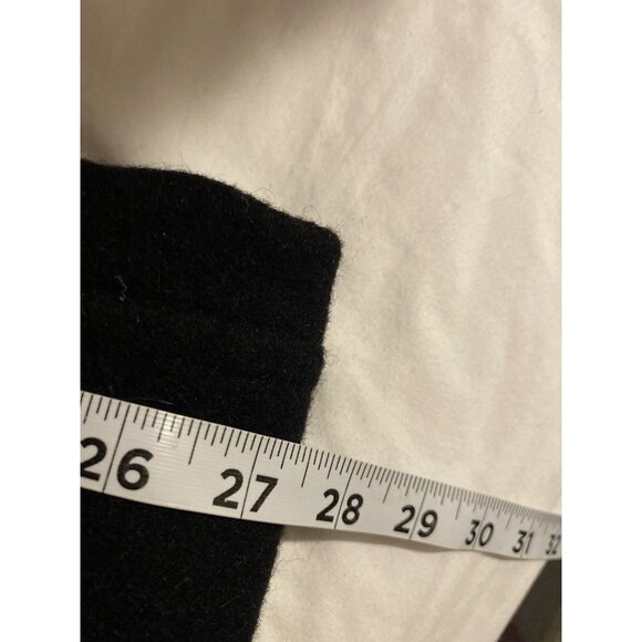 Coach Pea Coat womens Small button‎ pockets Mohair Wool Blend Leather Trim black - Picture 5 of 7